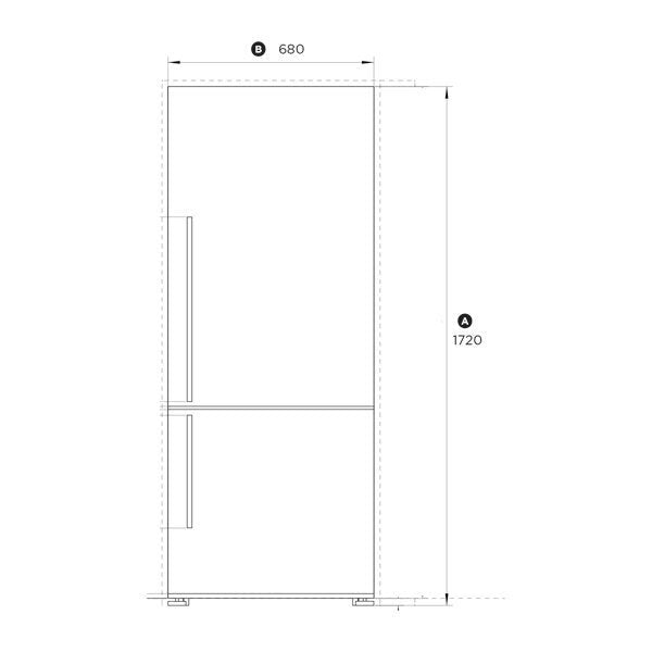 Fisher & Paykel Series 5 413L Bottom Mount Fridge - White Finish, Right Hinge, ActiveSmart - RF442BRPW6
