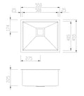 Oliveri Professional Series single bowl undermount sink - 304 grade brushed steel, large bowls - PR1180U
