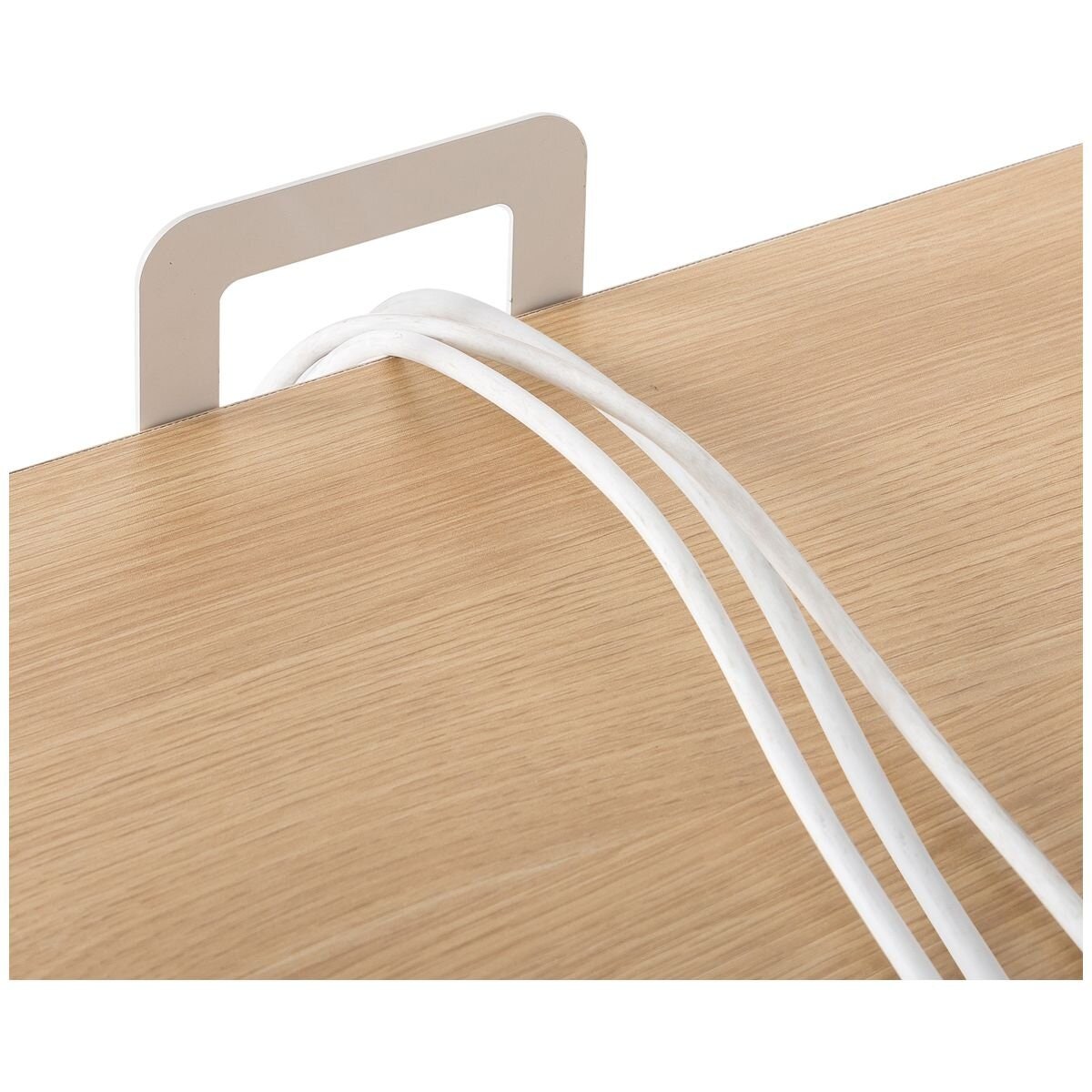 Zinus Dominic L-Shaped Corner Office Desk - Metal Frame with MDF Top, Cream Finish, Flat-Pack - AU-LD-C59C