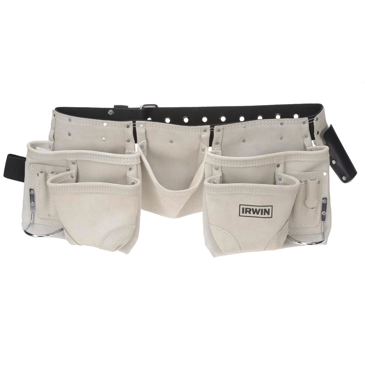 Irwin Tool Belt - 10 Pocket - Full Suede Leather - Durable & Adjustable - SuperSaverAU - view 1