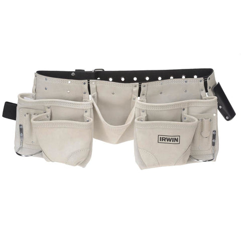 Irwin Tool Belt - 10 Pocket - Full Suede Leather - Durable & Adjustable - SuperSaverAU - view 1