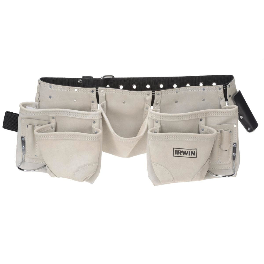 Irwin Tool Belt - 10 Pocket - Full Suede Leather - Durable & Adjustable - SuperSaverAU - view 1
