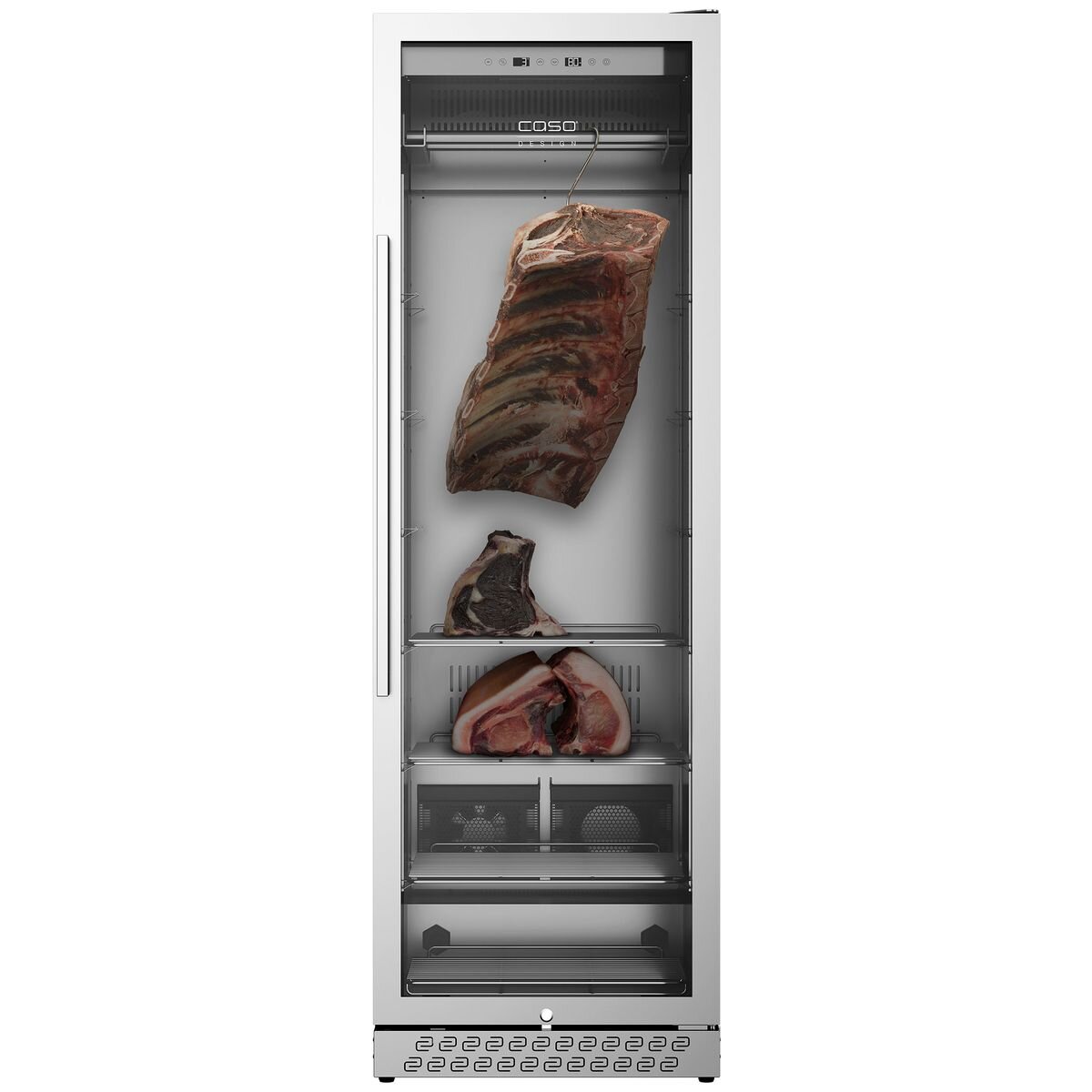 Caso Design 380L dry aged meat cabinet - stainless steel, active air circulation, UV glass door - DA-691