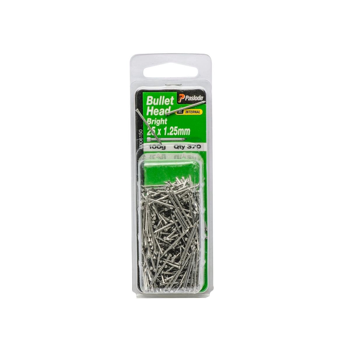 Paslode Bullet Head Nails 25mm Bright Steel 370 Pack General Purpose - SuperSaverAU - view 1