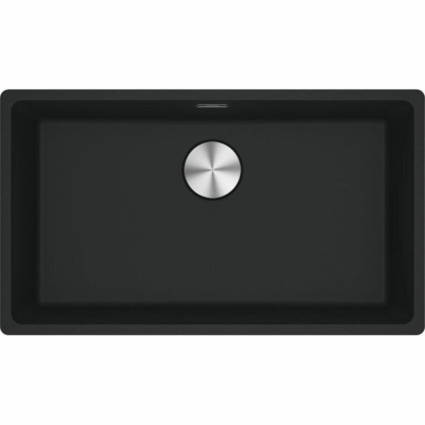 Franke Maris Single Bowl Sink with Extension Drainer - Flush or Undermount, Matte Black - MRG210-72MBFPC
