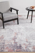 Rug Culture Illusions Large Power Loomed Rug 280x190cm - Silver and Blush Polyester - ILU156BLUSH280X190
