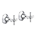 Estilo Chrome Jumper Valve Brass Wall Top Assembly Set - Cross Handles