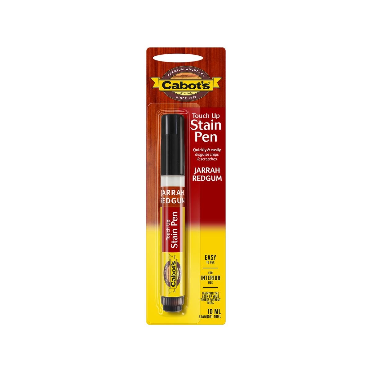 Cabot S Touch Up Stain Pen 10ml - Jarrah Redgum - Disguises Scratches - SuperSaverAU - view 1