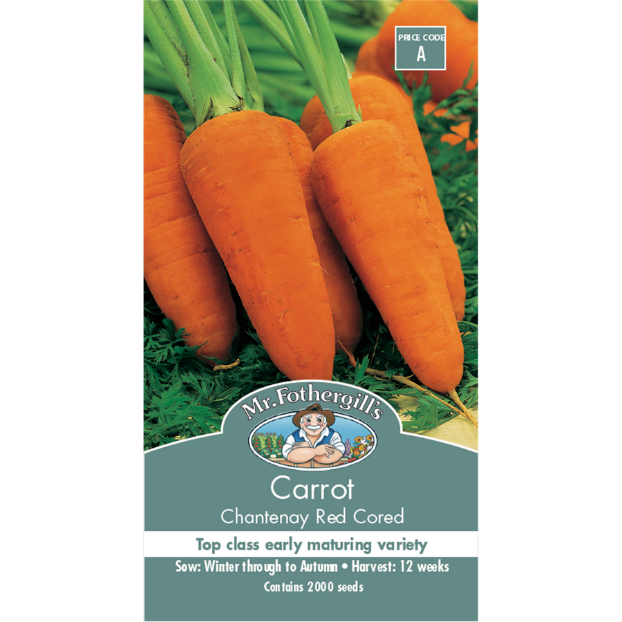 Mr Fothergill Chantenay Red Carrot Seeds 75mm Orange Sweet Flavor - SuperSaverAU - view 1