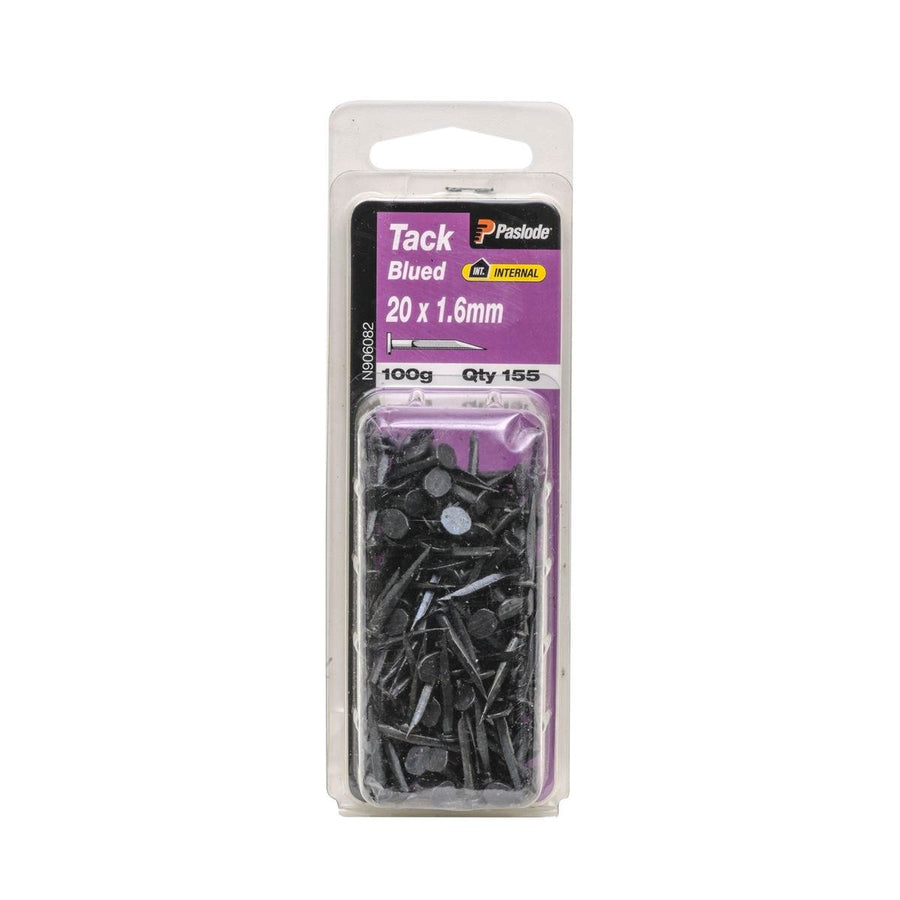 Paslode Tack Nails 20 x 1.6mm Zinc Plated Blue Steel Strong Hold - SuperSaverAU - view 1
