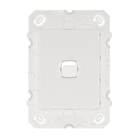 HPM ARTEOR 1 Gang Wall Switch Grid White 240V Polycarbonate