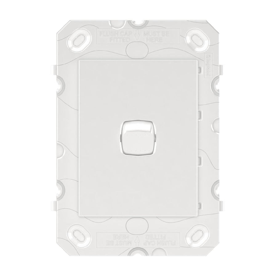 HPM Arteor 1 Gang Wall Switch Grid 115mm x 80mm White - Indoor Use - SuperSaverAU - view 1