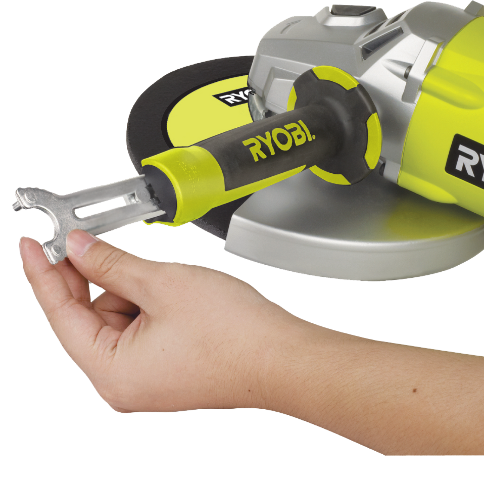 Ryobi 2000W 230mm Corded Angle Grinder, Spindle Lock & Side Handle, EAG2023RG