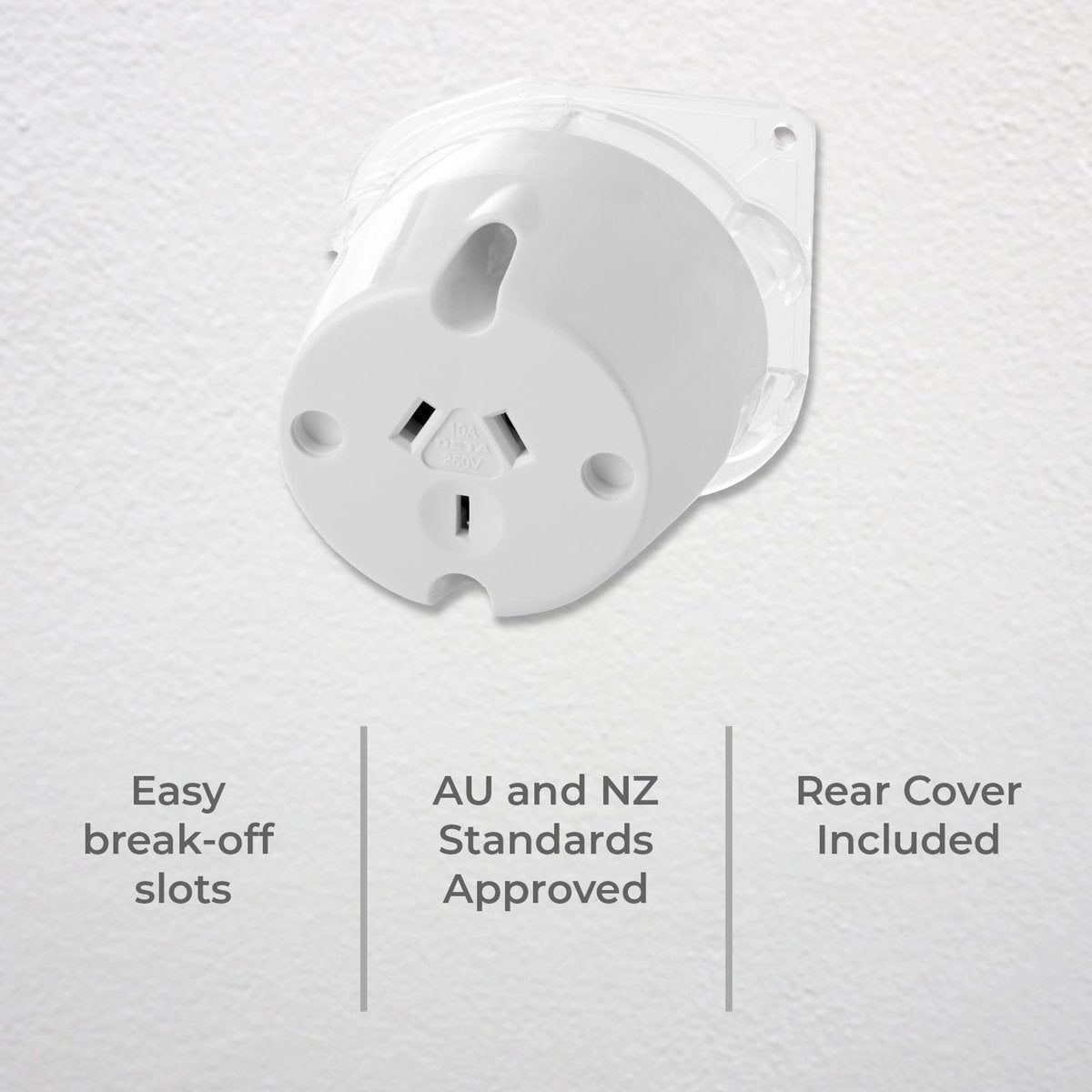 Deta 10 Amp Single Outlet Plug Base Polycarbonate Easy Installation - SuperSaverAU - view 2