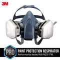 3M Professional Painters Reusable Respirator, Cool Flow Valve, Silicone Facepiece, Adjustable