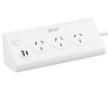 Arlec 3 Outlet Triangular Powerboard 70mm - White - Fast Charging USBs - SuperSaverAU - view 2