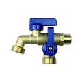 Brasshards Dual Mi Hose Tap 15mm Lead Free - Dual Outlets - Brass - SuperSaverAU - view 1
