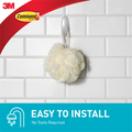 Command Large White Adhesive Wet Area Towel Hook Damage-Free