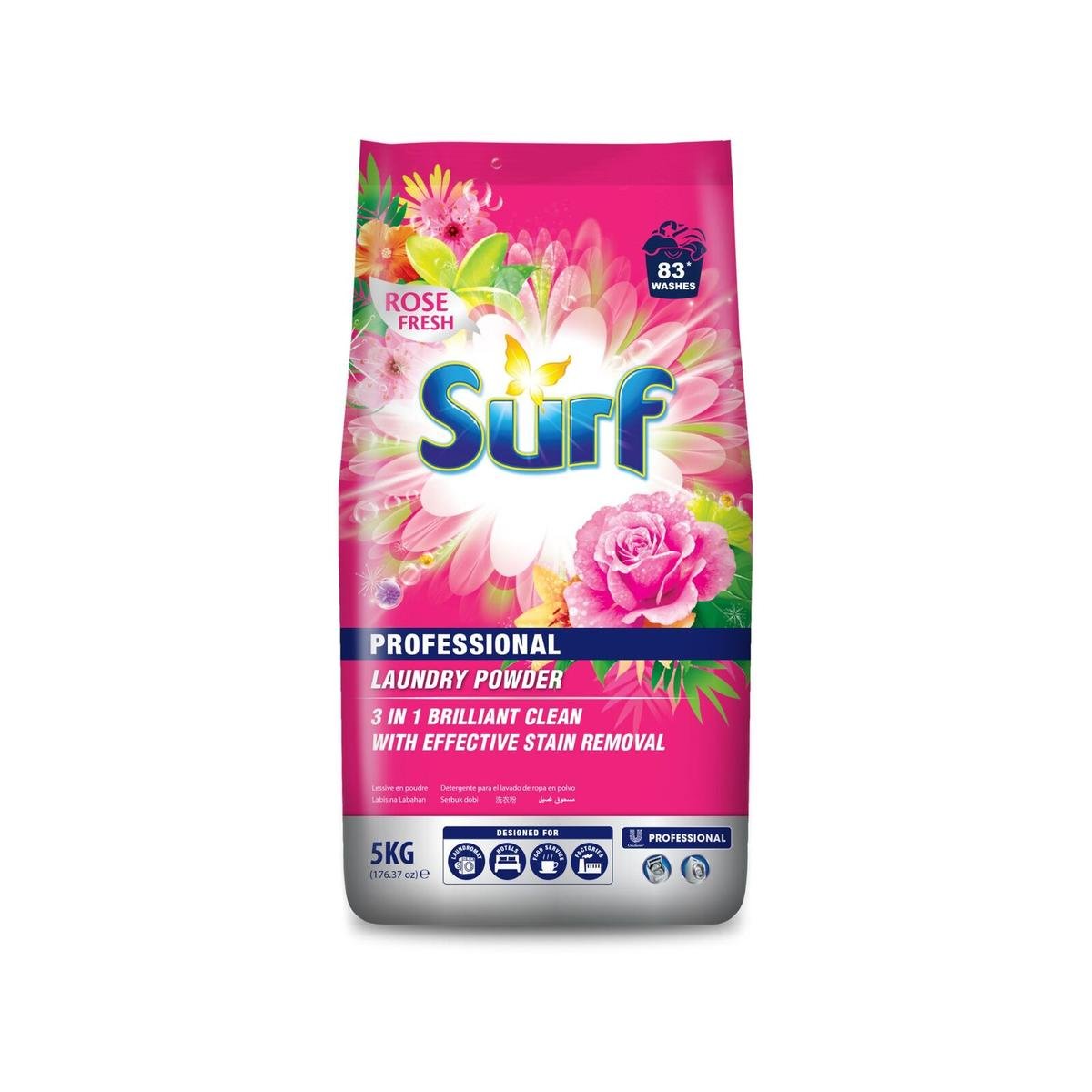 Surf 5kg Rose Fresh Laundry Powder - Phosphorus-Free - 83 Washes - 5.13kg - SuperSaverAU - view 1