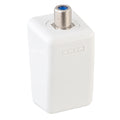 DETA F-Type Skirting Board Outlet - White Polycarbonate, Coaxial Antenna Point