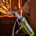 Ryobi 18V ONE+ 115mm Cordless Angle Grinder R18AG115, 9000rpm, Side Handle - Tool Only