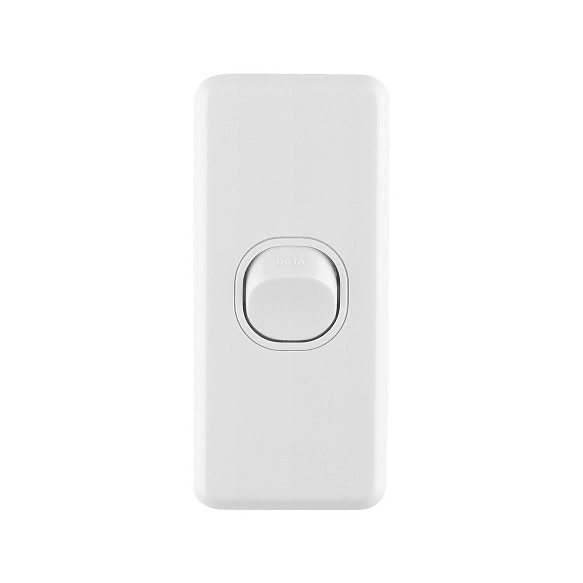 Deta Single Architrave Switch - 1 Gang - Polycarbonate - Classic Design - SuperSaverAU - view 1