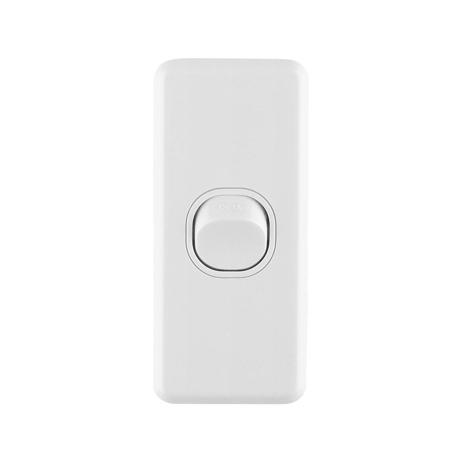 Deta Single Architrave Switch - 1 Gang - Polycarbonate - Classic Design - SuperSaverAU - view 1