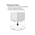 Surface Gard Almond Square Rubber Base Castor Cup 4 Pack - 51mm - SuperSaverAU - view 5