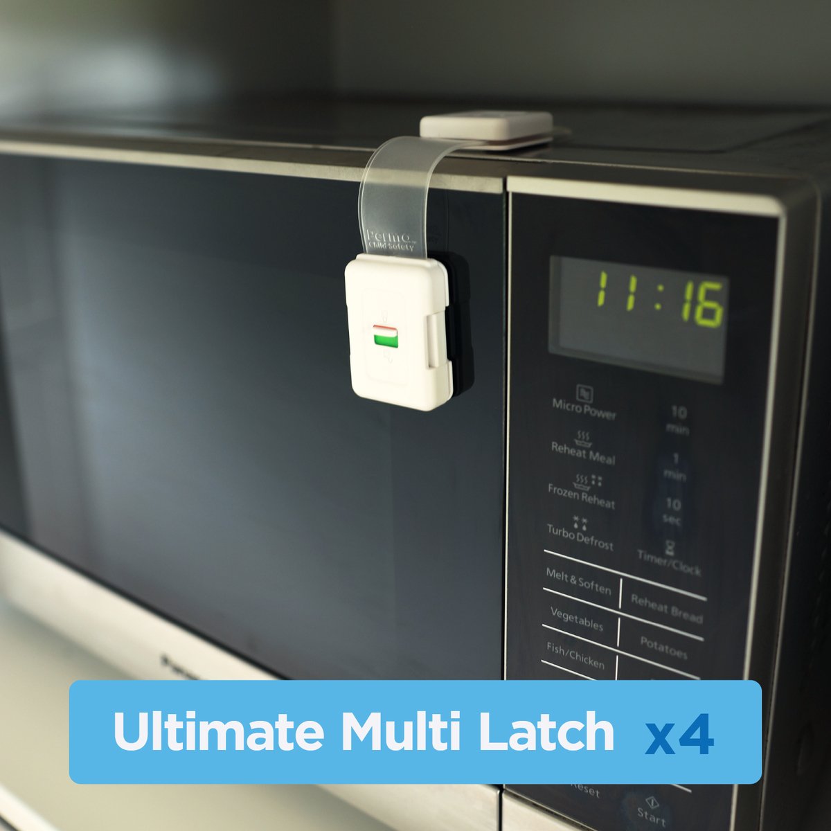 Perma Child Safety Ultimate Multi Latch 4 Pack - 15cm to 19cm - Secure Cabinets - SuperSaverAU - view 2