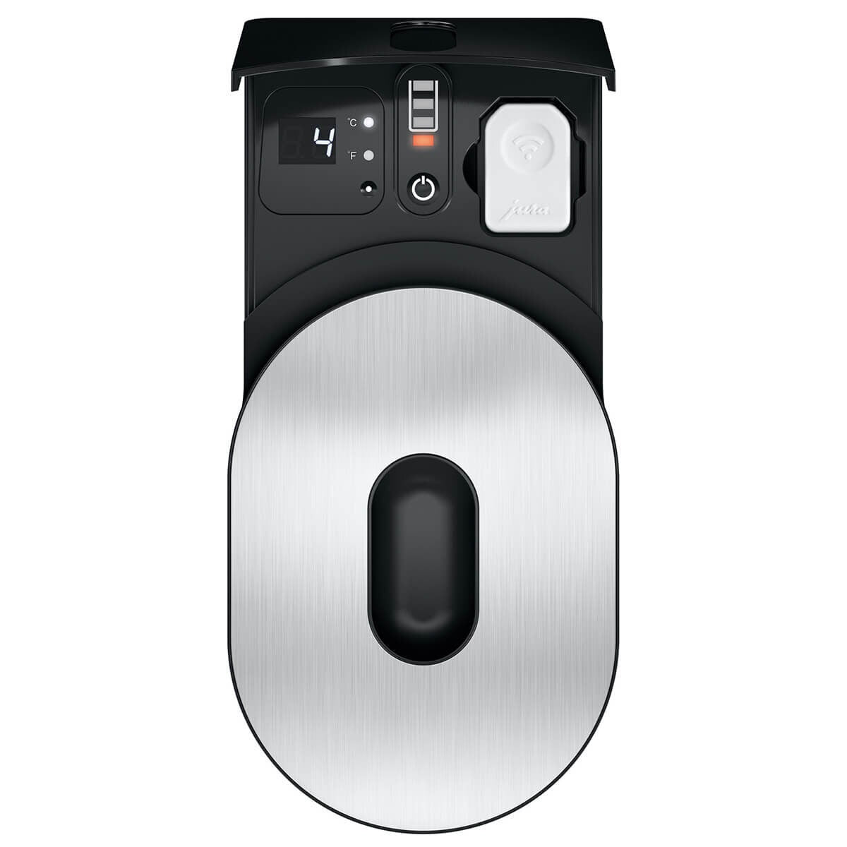 Jura 0.6L Cool Control Milk Cooler - Black with Stainless Steel Cover - 1.8m Cord - 24286