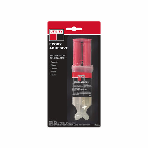 Utility 25ml Clear Epoxy Adhesive Two-Part Syringe