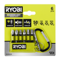 Ryobi 50mm 6 Piece Mixed Diamond Grit Impact Driving Bit Set - Durable - Secure Fit - SuperSaverAU - view 1