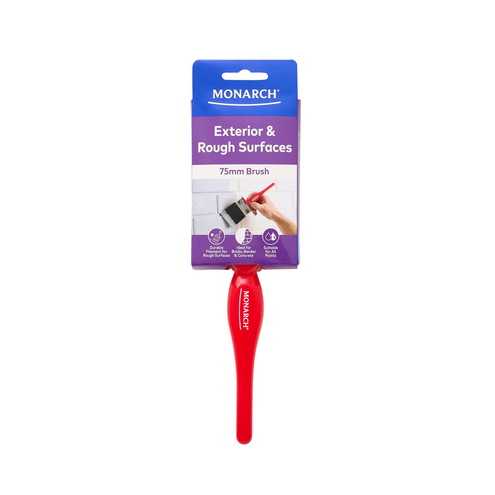 Monarch 75mm Exterior and Rough Surfaces PET Filament Paint Brush