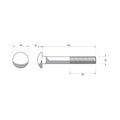Zenith Hot Dip Galvanised M16 x 120mm Cup Head Bolts Nuts 12 Pack - SuperSaverAU - view 3