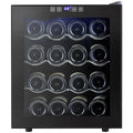 Little Cave 16 Bottle Single Zone Thermoelectric Wine Cooler - Black Cabinet, Touch Control - LCT16SB