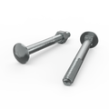 Zenith M10 x 100mm Zinc Plated Cup Head Bolt and Nut Each - Secure Fastening - SuperSaverAU - view 1