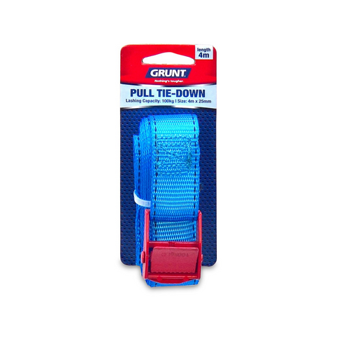Grunt Pull Tie Down Strap - 25mm x 4m - Polypropylene - Light Duty - SuperSaverAU - view 1
