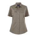 Citeco Womens Short Sleeve Shirt Size 16 - Khaki - UPF 50+ Protection - Breathable Cotton - SuperSaverAU - view 1