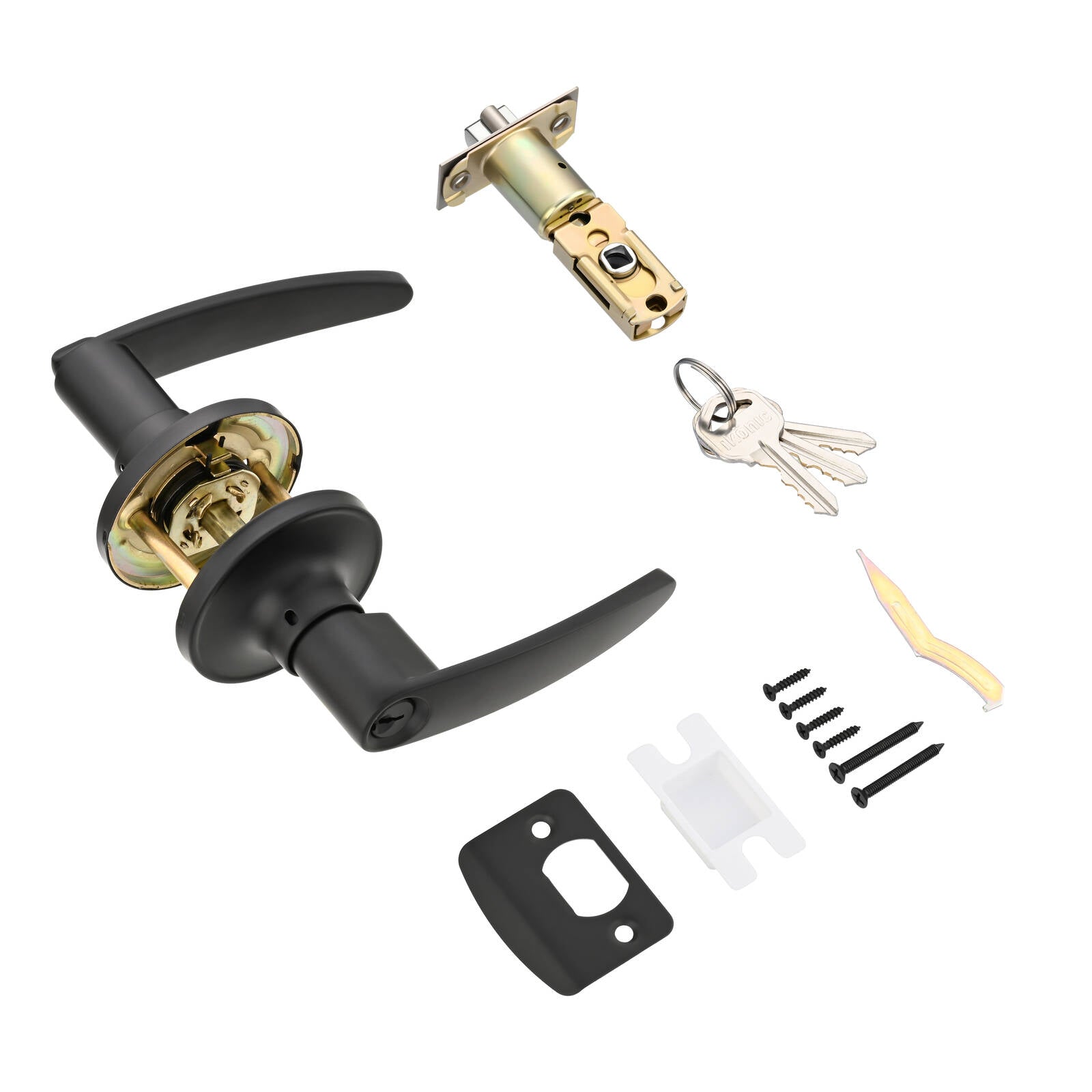Ikonic Norr Entrance Lever Set Matte Black