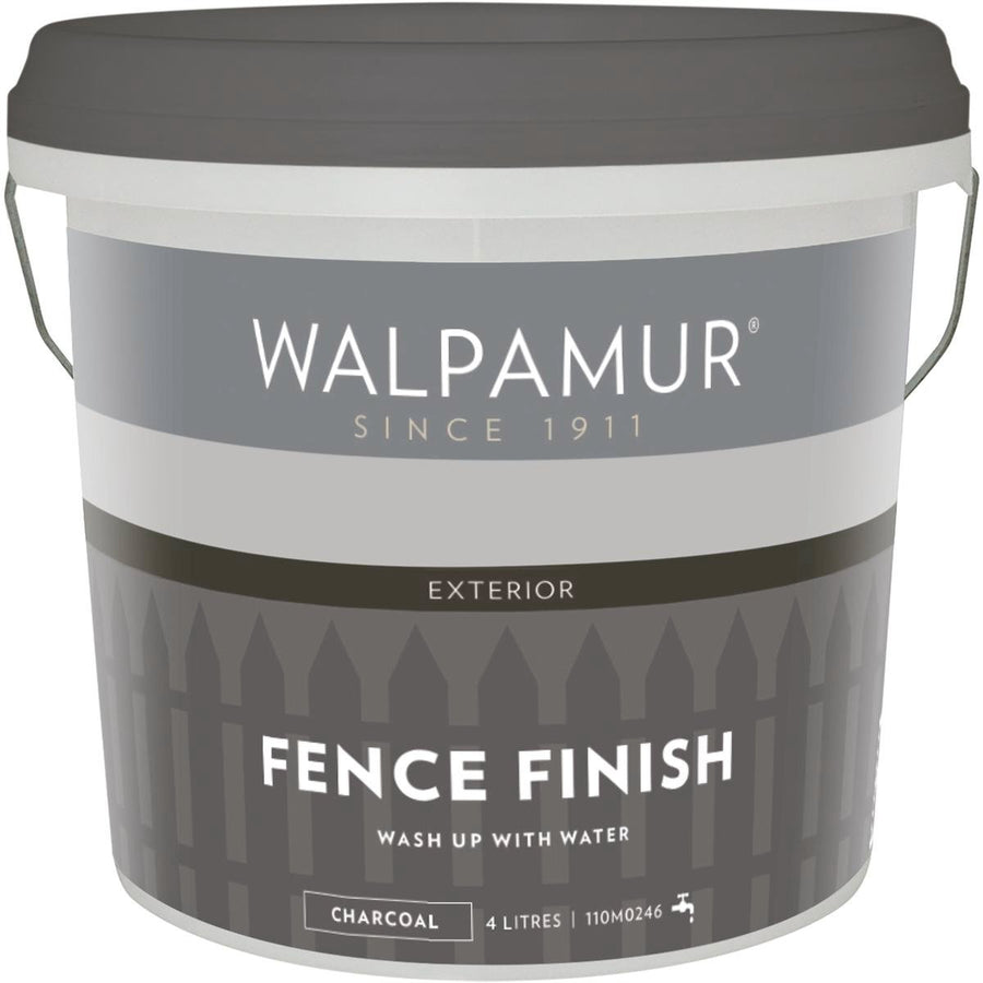 Walpamur Charcoal Fence Finish 4L - 4L Water-Based Timber Paint - UV Resistant - SuperSaverAU - view 1