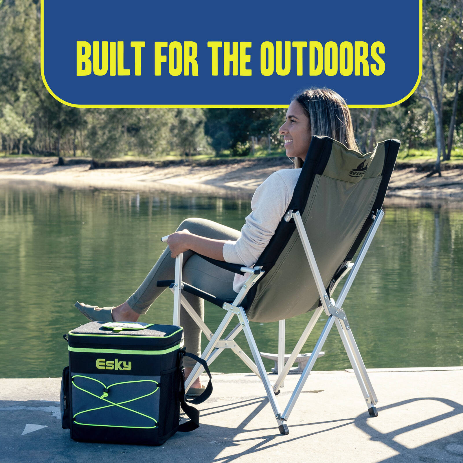 Esky 30 Can Hybrid Soft Cooler, 18.5L Insulated with Removable Ice Brick