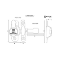 Remsafe White Window Sash Lock - Key Lockable - 65mm x 30mm x 25mm - Security - SuperSaverAU - view 5