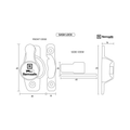 Remsafe White Window Sash Lock - Key Lockable, White Powdercoat Steel