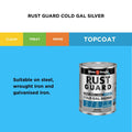 White Knight Rust Guard 1L Silver Cold Gal Solvent Primer Paint