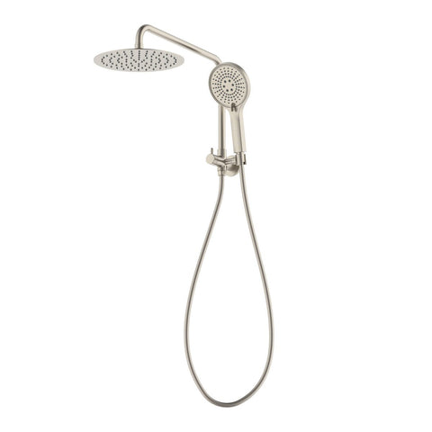Mondella Resonance 5 Function Hand Shower & 1/2 Twin Shower Set - 420mm - Brushed Nickel - WELS 3 Star 9L/min - SuperSaverAU - view 1