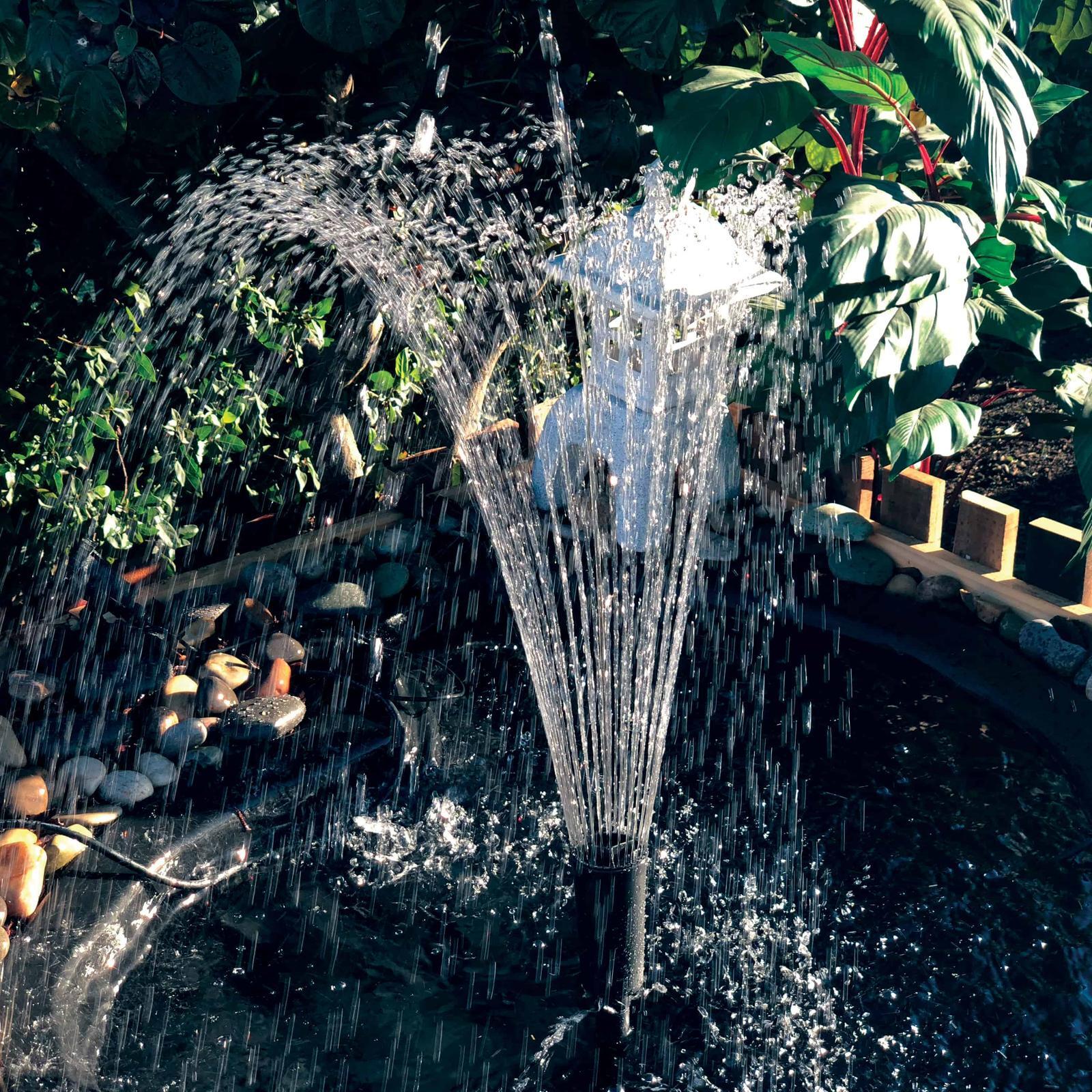 Aquapro No. 2 Medium Fountain Kit, Submersible with 3 Nozzles and Adjustable Valve