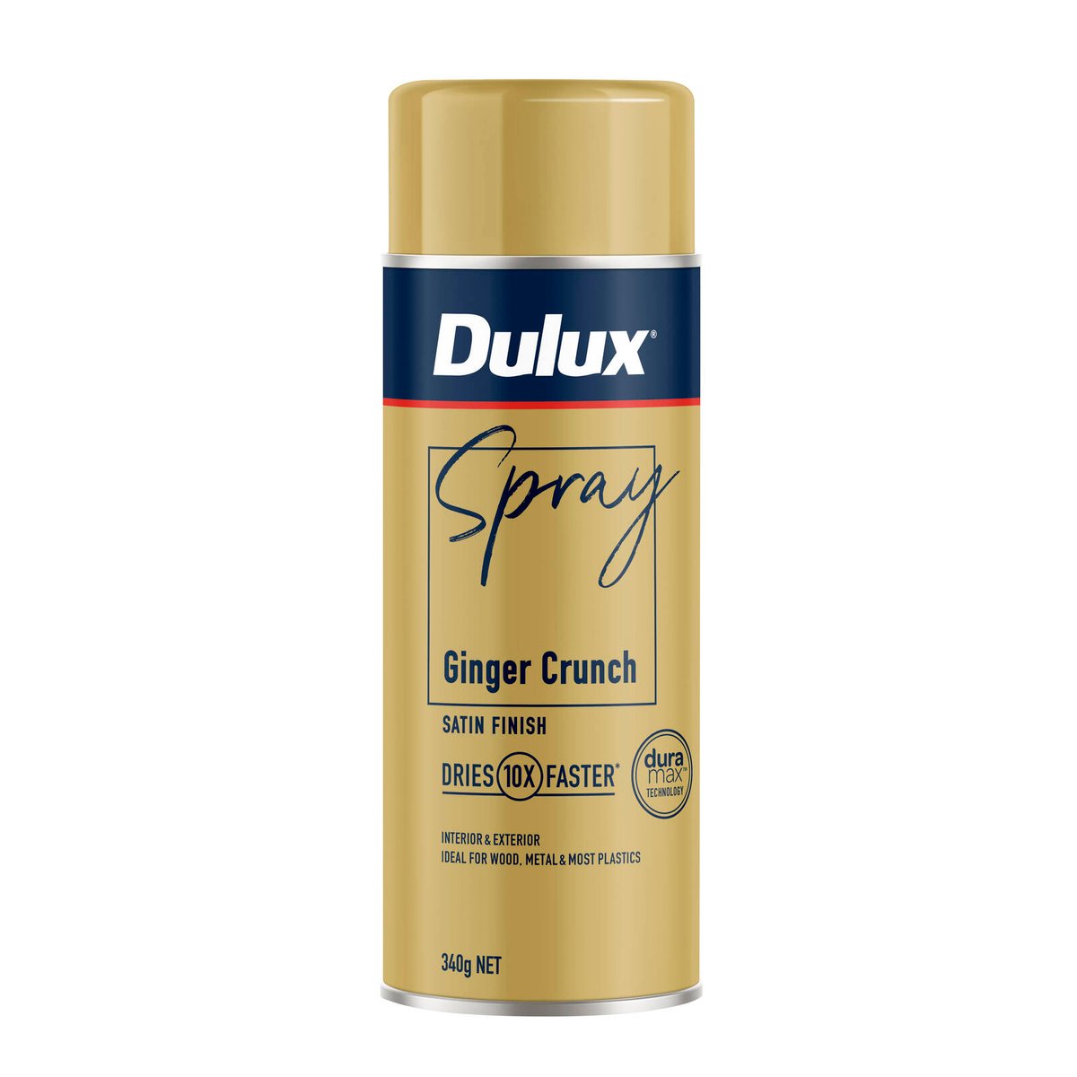 Dulux 340g Satin Spray Paint - Ginger Crunch - Fast Drying - Self Priming - SuperSaverAU - view 1