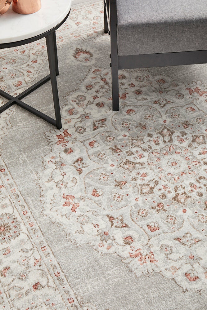 Rug Culture Emotion Large Rug 290x200cm - Multi-coloured Power Loomed Polyester - Jute Weft - EMO77ROSE290X200
