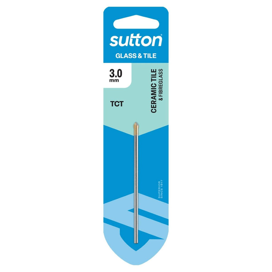 Sutton Tools 3.0mm Glass and Tile Drill Bit - Carbide - Durable - Anti-Slip - SuperSaverAU - view 1