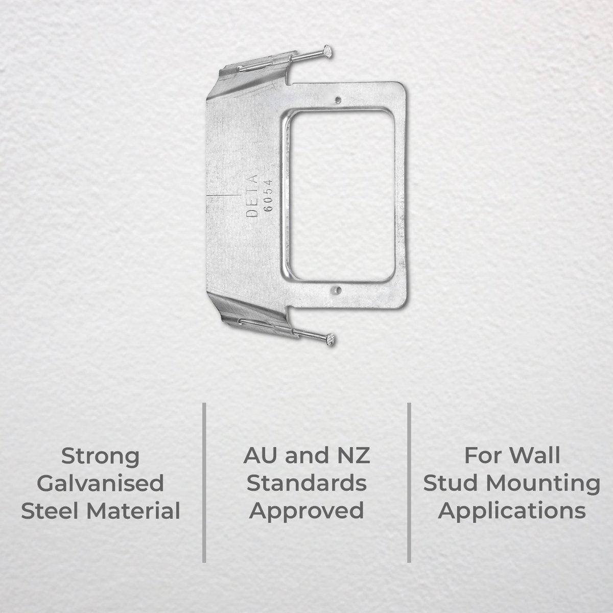 Deta Quick Fit Vertical Stud Mount Bracket - 84mm - Galvanised Steel - Quick Fit - SuperSaverAU - view 2